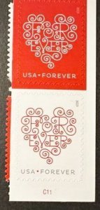 US # 4956a Love pair forever 2015 Mint NH