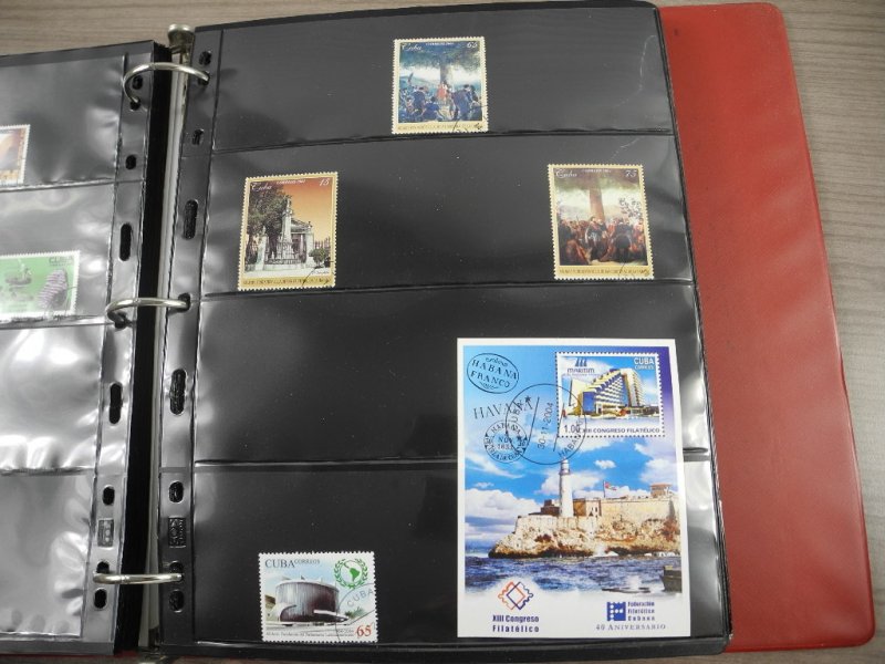 CUBA(2002-2008), Stamp Collection in stock pages(Kenmore binder)