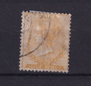 Malta QV 1863 1/2d SG12 Fine Used BP16395