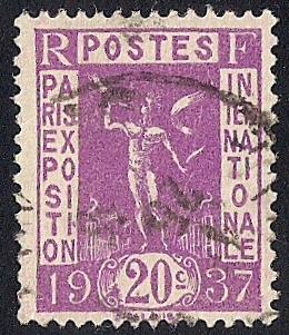 France #315 20C Herald Stamp used F-VF