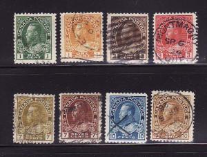 Canada 104, 105d, 108-109, 113-114, 117-118 U King George V