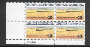 U.S.#1506 Wheat Fields and Train 10c Plate Block of 4, MNH.  P# 35544