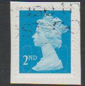 GB QE II Machin SG U2963 - 2nd brt blue -  M12L - Source  T 