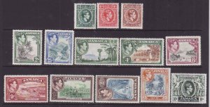 Jamaica-Sc#116-28- id5-unused og NH KGVI set-1938-51-please note #'s 120...