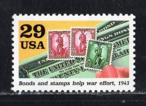 2765g *  BONDS AND STAMPS HELP WAR EFFORT * U.S. Postage Stamp  MNH