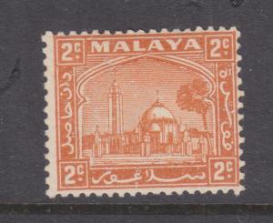 SELANGOR, MALAYSIA, 1941 ordinary paper, perf. 14, 2c. Orange, lhm.