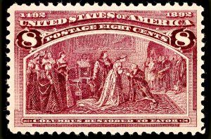 US #236 MINT OG NH XF/Superb