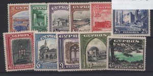 Cyprus 1934 ¼pi - 45pi sg133-43 very fine mint cat £200