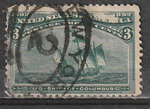 #232 United States Used New York cancel