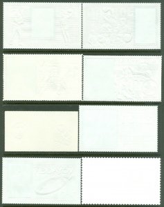 EDW1949SELL : ST VINCENT 8 Different Very High Value Gold Foil stamps. VF, MNH. 
