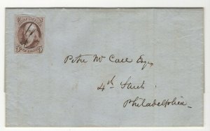 Scott 1 - Franklin 5 Cent On Letter Dated 1850.    #02 FDC1