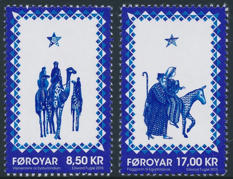 Faroe Islands 2015 Christmas Gospel Set of 2 SG725-726 MNH 2