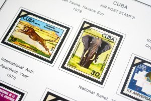 COLOR PRINTED CUBA AIRMAIL 1927-1980 STAMP ALBUM PAGES (56 illustrated pages)