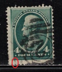 USA Scott # 211 Used  - Andrew Jackson - Small Tear