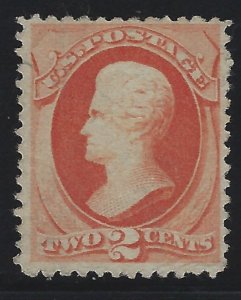 Scott # 183  Lot D958  2c Jackson  vermilion  Mint NG