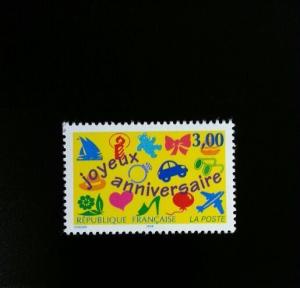 1997 France Happy Birthday Scott 2556 Mint F/VF NH