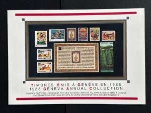 1988 United Nations, UN Geneva MNH Year Set in official folder SCV $15+