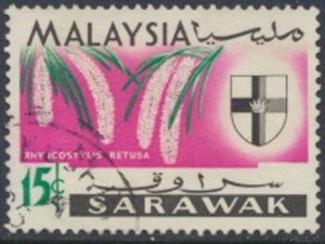 Sarawak  Malaysia  SG 217  SC#  233  Used Flowers  see details & scans