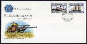 Falkland Islands 352-353 Commonwealth Games U/A FDC