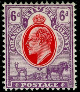 SOUTH AFRICA - Orange Free State SG145, 6d scarlet & mauve, M MINT. WMK CA