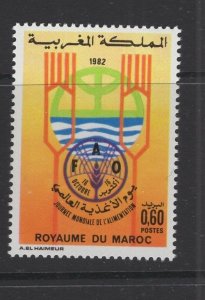 Morocco #539 (1982 World Food Day issue) VFMNH CV $0.55