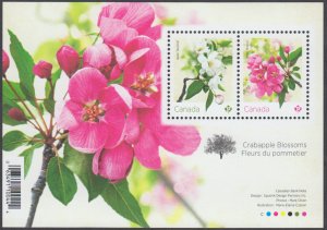 Canada - *NEW* Crabapple Blossoms Souvenir Sheet (Flowers) - MNH