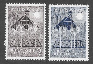 Belgium Scott 512-13 MNHOG - 1957 United Europe/EUROPA - SCV $2.00