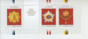 2008 Estonia Coat of Arns Awards  SS  (Scott 593) MNH