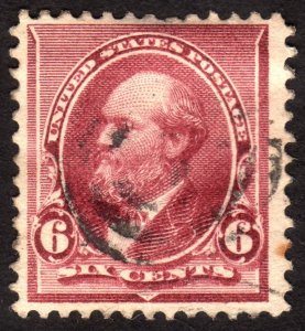 1890, US 6c, Garfield, Used, Sc 224