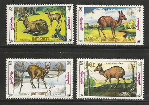 Mongolia MNH 1895A-D Deer Fauna SCV 3.60
