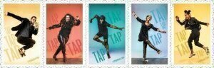 U.S.#5609-5613 (5613b) Tap Dance 55c Horiz.Strip of 5, MNH.