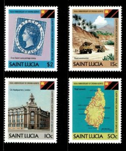 St. Lucia 1983 - Crown Agents, 150 Years, Construction - Set of 4v - 603-06 MNH
