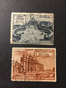 Vatican City sc E11a,E12a u perf 13.5x14