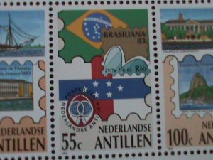 ​NETHERLANDS ANTILLES- SC#495a BRASILIANA'83 WORLD STAMP SHOW- MNH-S/S VF