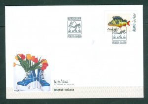 Aland. 2012 FDC. Fish European Perch. Ugglas . Sc.#  331. See Condition