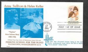 U S 1824 FDC Helen Keller Elite Cachet!