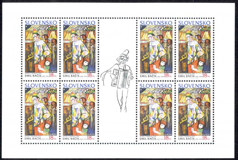 Slovakia Sc# 403 MNH Pane/8 2002 Europa