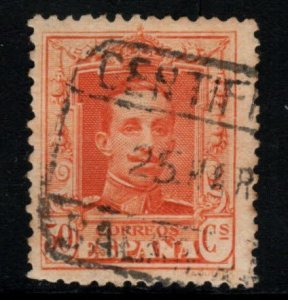 Spain Scott 341 Used stamp Control # on back