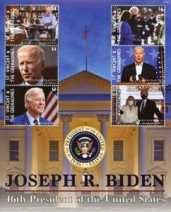 St Vincent & Grenadines 2021 MNH Joe Biden Stamps 46th US Presidents 6v M/S