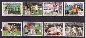 St Thomas & Prince-Sc#1140-7-unused NH set-Sports-Soccer World Cup USA-one stamp