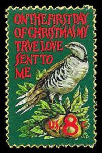 PCBstamps   US #1445 8c Christmas, Partridge, MNH, (20)