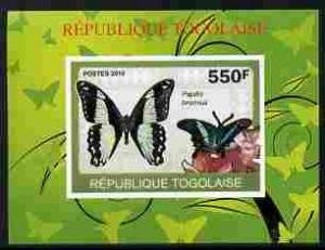 Togo 2010 BUTTERFLIES Deluxe s/s Imperforated Mint (NH)