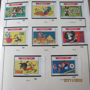 Uganda Disney Sc 980-987 MNH