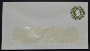 1917 US Sc. #U420 die 5 stamped window envelope, mint entire, very good shape