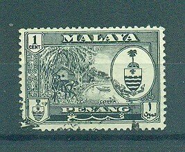 Malaya - Penang sc# 56 used cat value $1.75