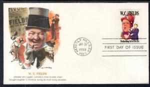 US 1803 W C Fields Fleetwood U/A FDC