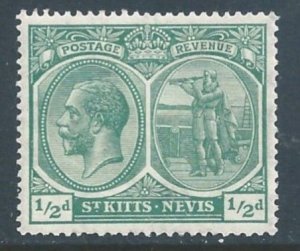 St. Kitts-Nevis #37 NH 1/2p King George V, Columbus - Wmk. 4