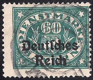 Bavaria #O59 60pf Official Coat of Arms Stamp used F