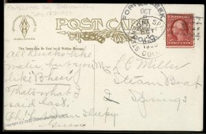 USA 1909 FORKSCREEK Colorado STEAMBOAT DPO Cover Postcard 94217