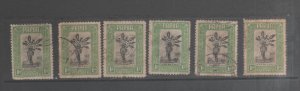 Papua 5 Stamps 1932 1d SG131 Chief's son Scott 95 X6 copies